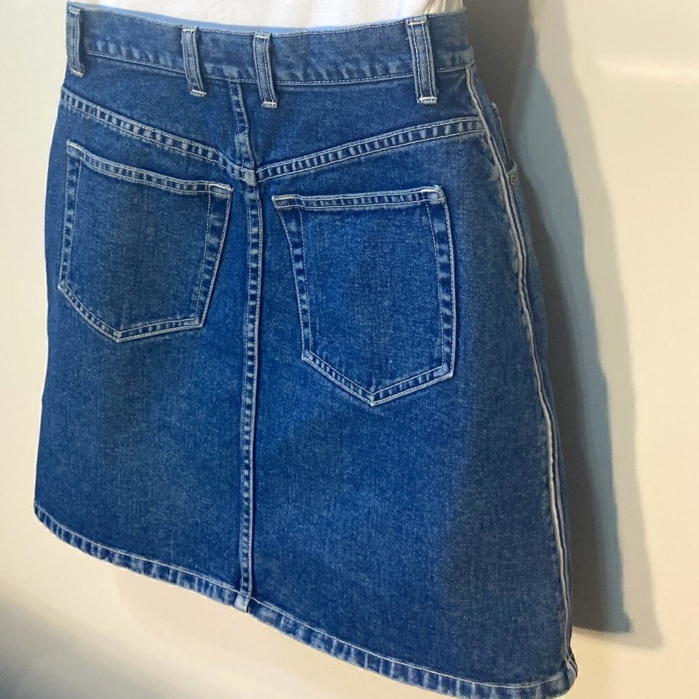 New York & Company SZ 8 Blue Jean Denim Skirt Classic Vintage - Picture 4 of 8